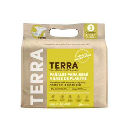 Pañales Terra Biodegradables Talla M 20 uns