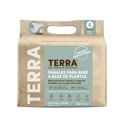 Pañales Terra Biodegradables Talla XXG 14 uns